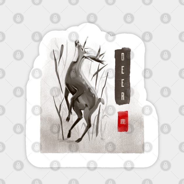 Love For Your Japanese Culture By Sporting A Deer Design Sticker by ForEngineer